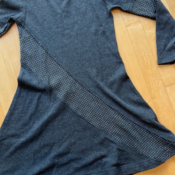 Girls dress size 12. Gray with silver studs. - Picture 3 of 5